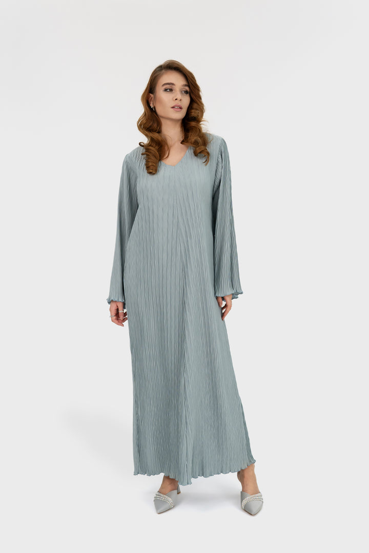 Pleated Dress | Soft Blue