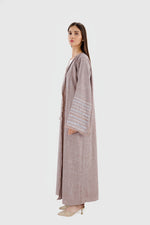 Charger l&#39;image dans la visionneuse de galerie, Pearl Linen Abaya | Pink
