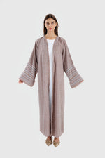 Charger l&#39;image dans la visionneuse de galerie, Pearl Linen Abaya | Pink
