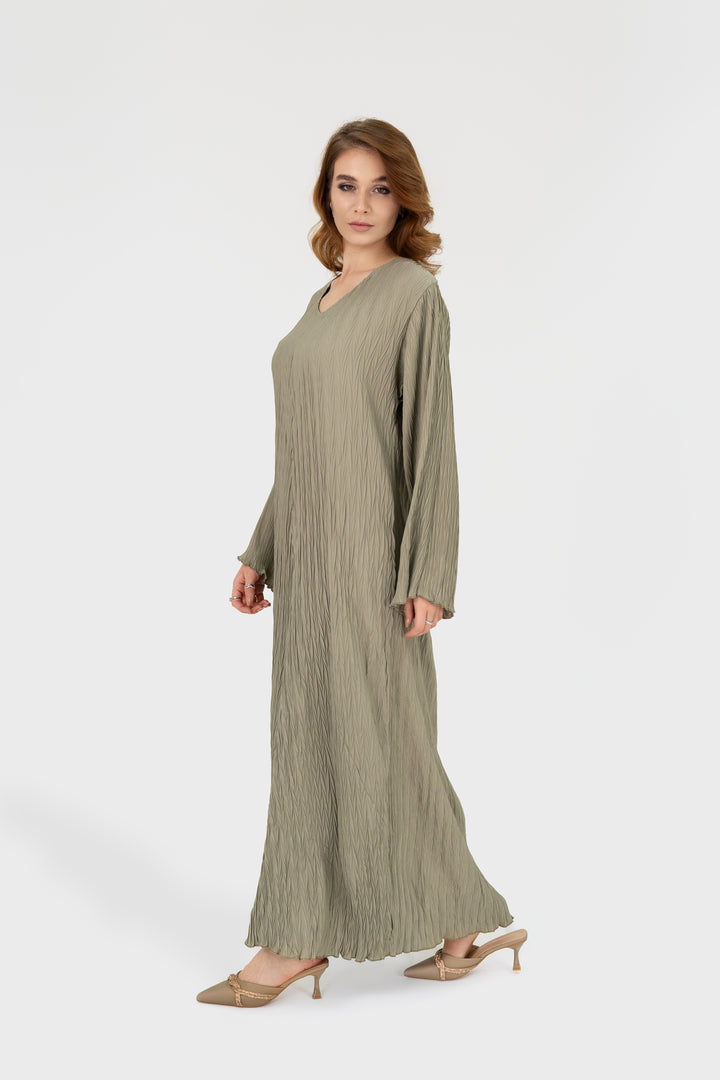 Pleated Dress | Pistachio