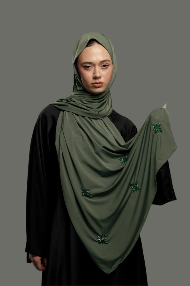 Premium Jersey Handmade Diamond 1 - Oliv Smaragd