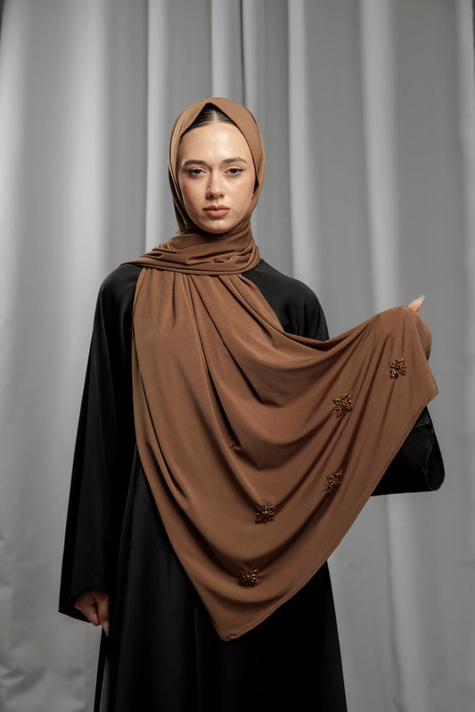Premium Jersey Handmade Diamond - Chocolate Brown