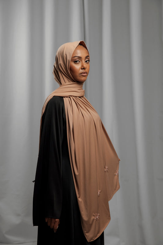 Premium Jersey Handmade Diamond - Caramel Latte