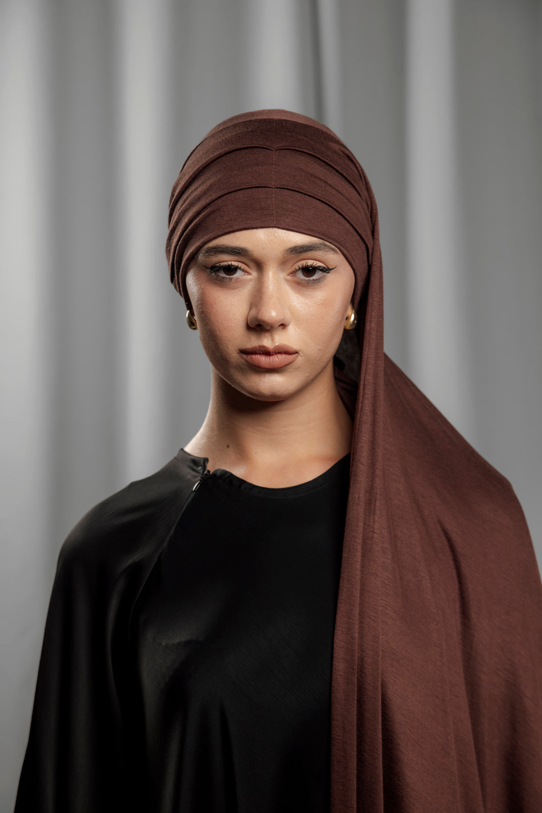 Pre-Tied Hijab -  Deep Brown