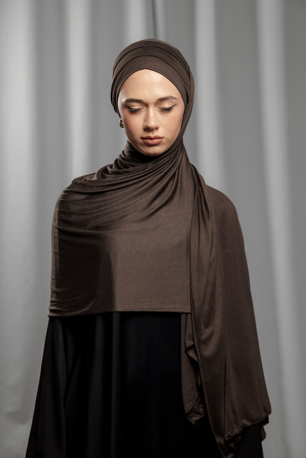 Pre-Tied Hijab -  Mocha Brown