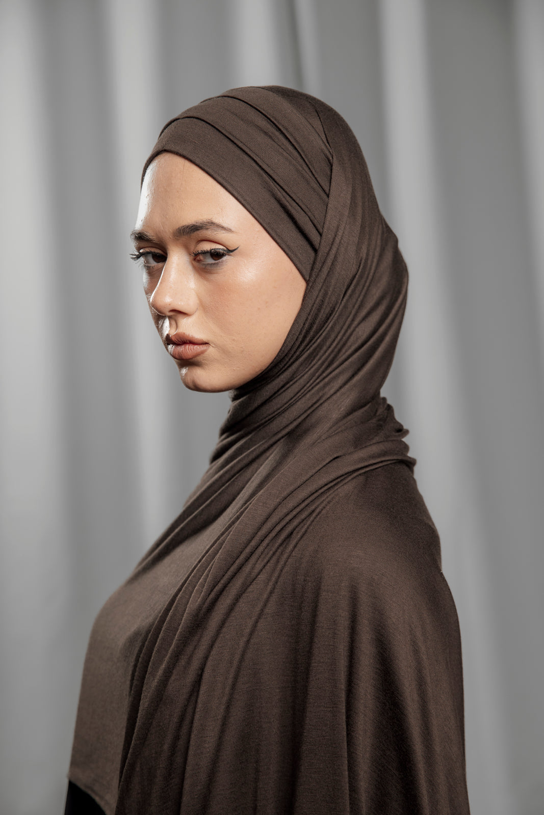 Pre-Tied Hijab -  Mocha Brown