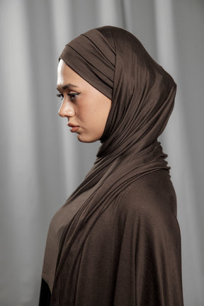 Pre-Tied Hijab -  Mocha Brown