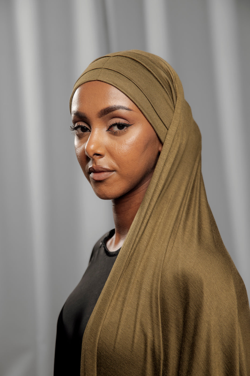 Pre-Tied Hijab -   Olive Green