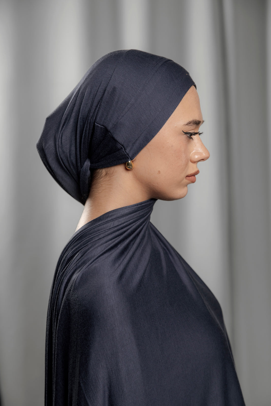 Pre-Tied Hijab - Steel Blue