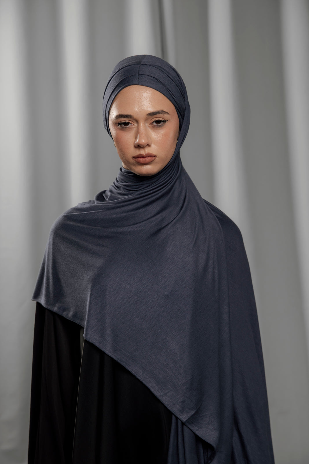 Pre-Tied Hijab - Steel Blue