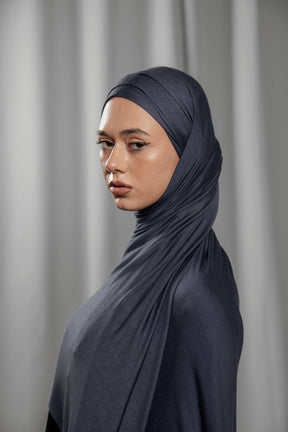 Pre-Tied Hijab - Steel Blue