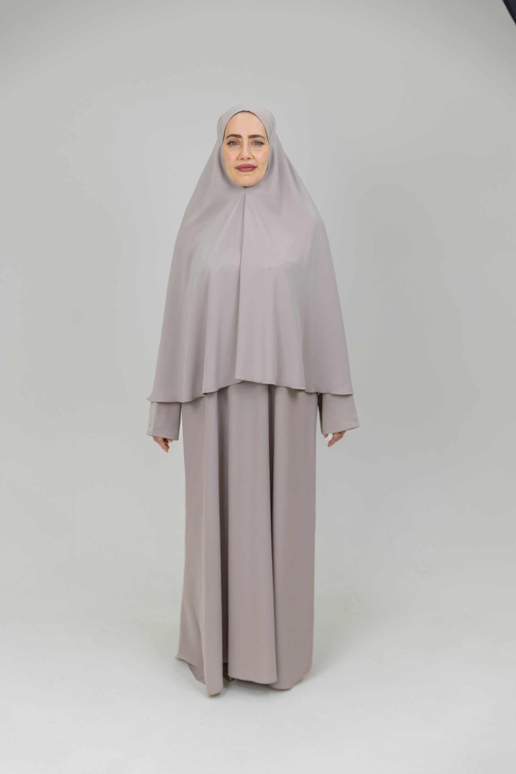 ★Premium 3 レイヤードKhimar (Taupe)【新品、未使用】 3-Layered Princess Khimar - Taupe – Modest Essentials
