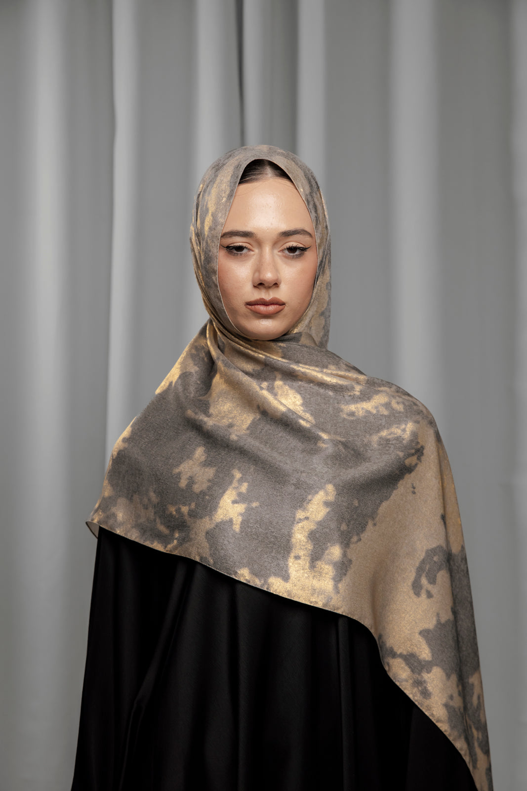 Luxury Series Hijab - Smokey Gold