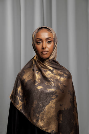 Luxury Series Hijab -  Mocha Gold