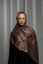 Luxury Series Hijab - Rosewood Gold