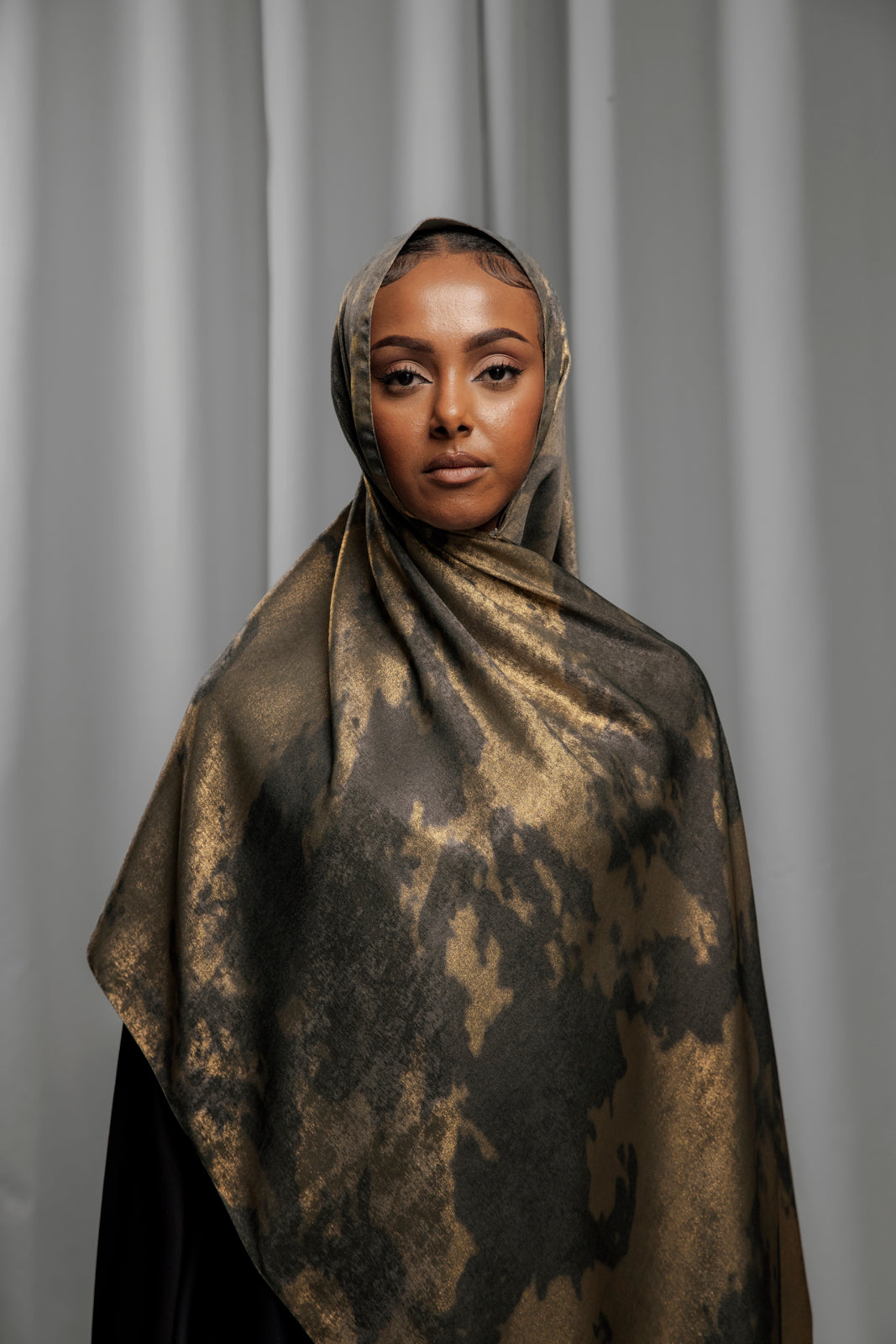 Luxury Series Hijab - Olive Gold