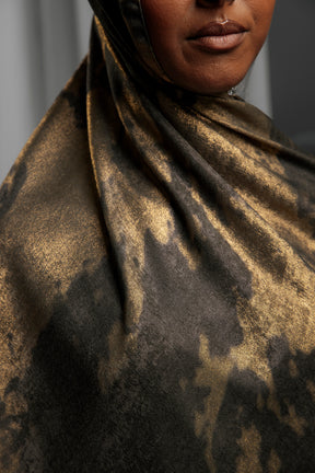 Luxury Series Hijab - Olive Gold