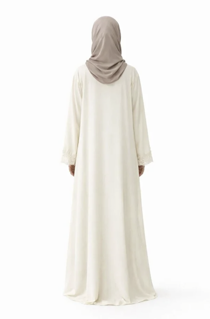 Ophelia Grace Ivory Lace Abaya
